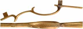Triggerguard, Early Lancaster County, sand cast brass